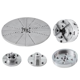 KP965 Lathe Chuck, 4-Jaw 3.75" Diameter, Metal Lathe Chuck Turning Machine Accessories with 5 Sets of Jaws, Self-centering Tool